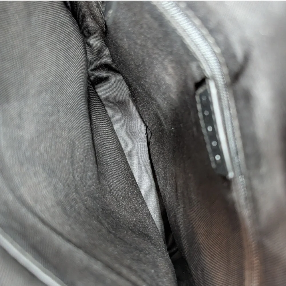 Cross Black Leather Crossbody Bag Messenger Adjustable Strap Silver Logo NWOT